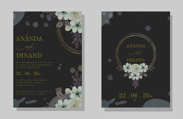 PSD psd convite de casamento floral