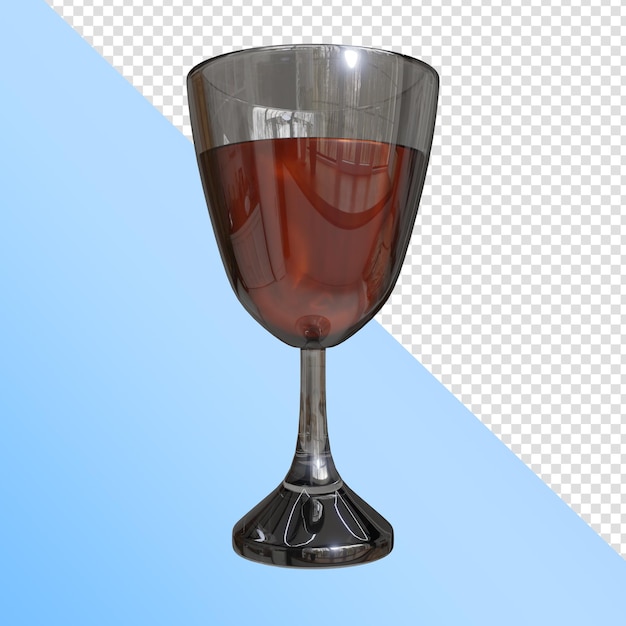 PSD psd, copa de vino, icono 3d, render