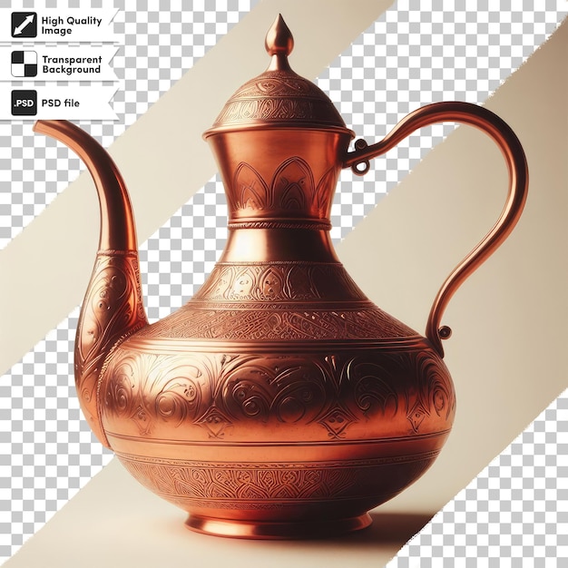 PSD Copper Aftabeh Persian Toilet Wash Jug Decorative Antique Rare Qajar Water Jug Ewer Pitche en laiton Ewer est un pot de lavage de toilette persan en cuivre décoratif antique rare Qajar.