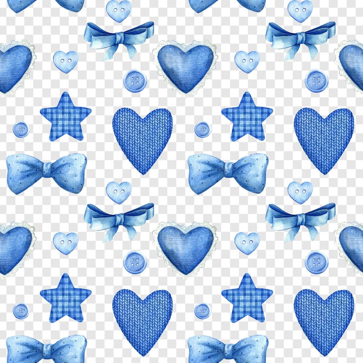 psd corações dia dos namorados amor têxtil conjunto aquarela