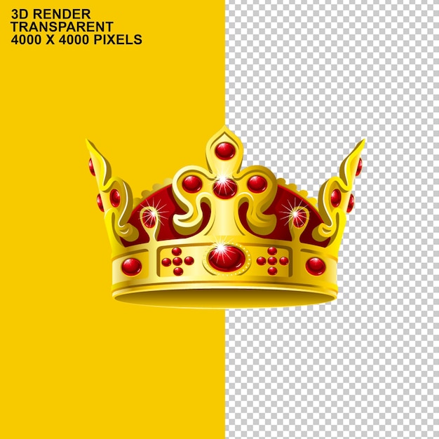 PSD corona dorada diamante corona princesa corona png