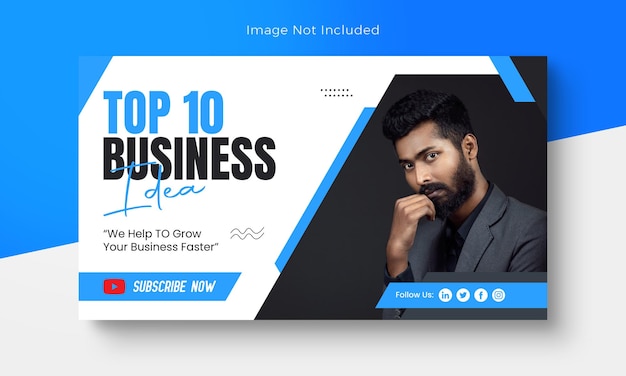 PSD Corporate Business YouTube-Miniaturansicht und Web-Banner-Geschäft und digitales Marketing-Miniaturansicht