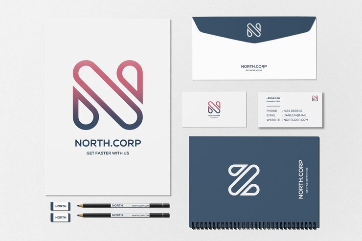 PSD psd corporate stationery branding mockup design (progetto di progettazione di marchi per la cancelleria aziendale)