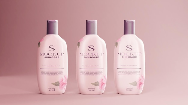 psd cosmetic plastic bottle