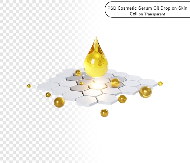 PSD Cosmetic serum Oil drop on skin cell Repair moisturizer collagen serum png transparent