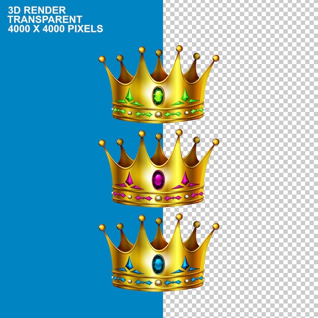 PSD psd couronne dorée diamant couronne princesse couronne png