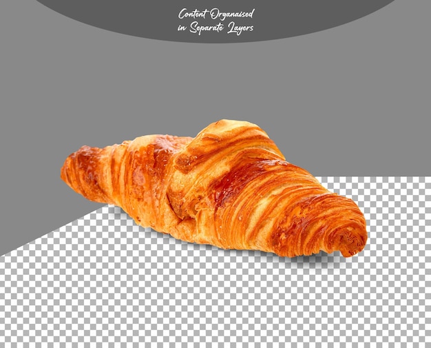 PSD Croissant French Bakery Alimento isolato su sfondo bianco