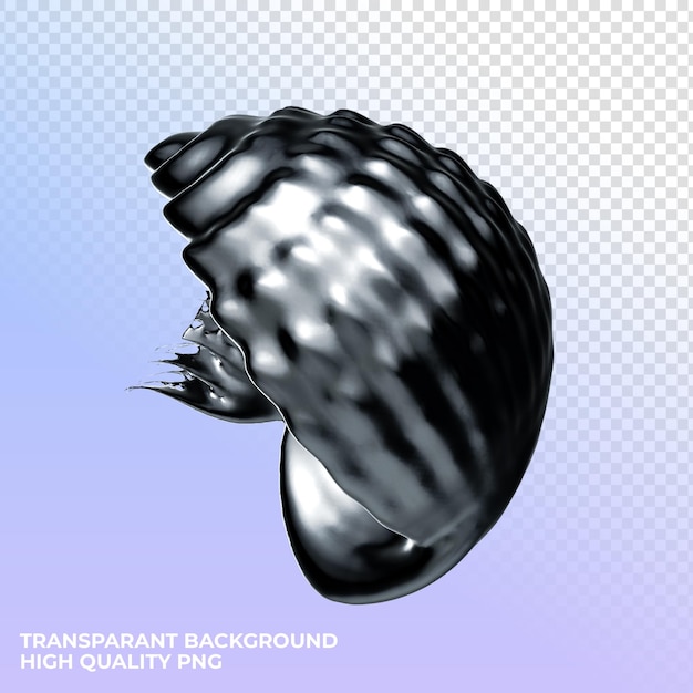 PSD cromo transparente con forma de renderización