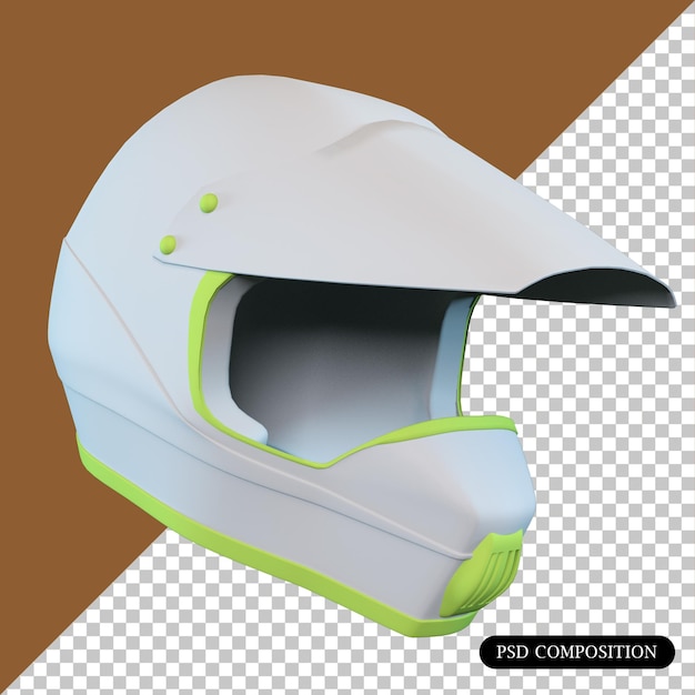 Psd cross helmet isoliertes 3d-rendering