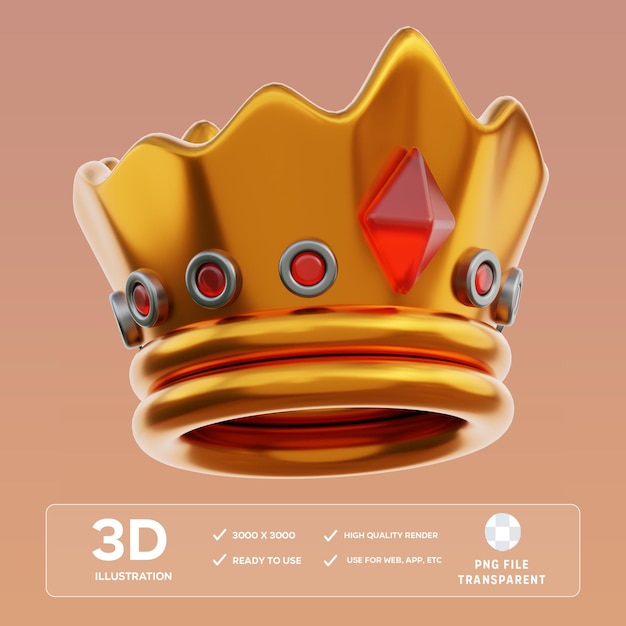PSD Crown 3D Illustration
