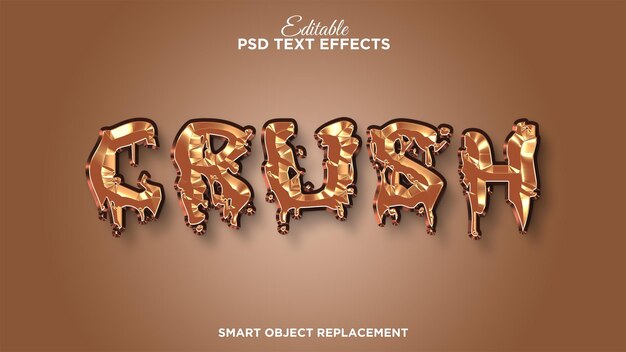 psd crush 3D-bearbeitbare Texteffekte