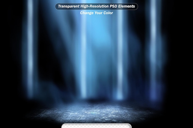 PSD psd cuarto oscuro con fondo transparente claro