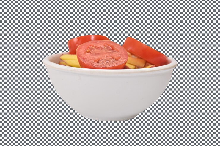PSD psd cuenco de verduras mezcla de ensalada de alimentos aislados sobre un fondo transparente