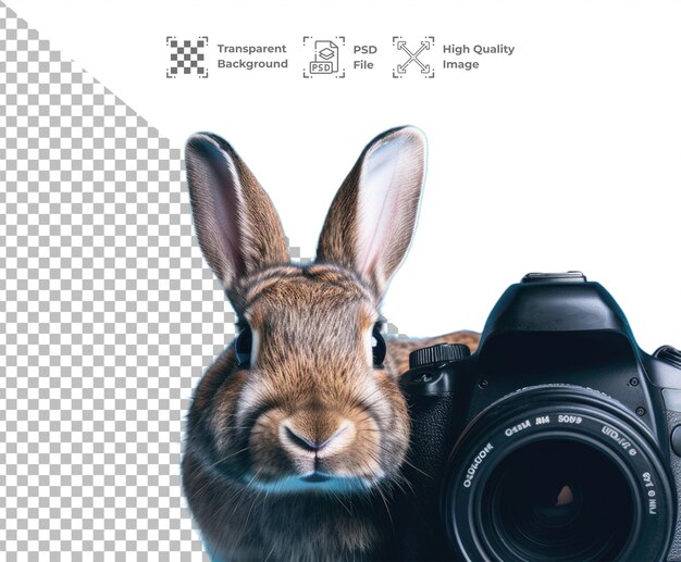 PSD Cute Rabbit isoliert auf durchsichtigem Hintergrund