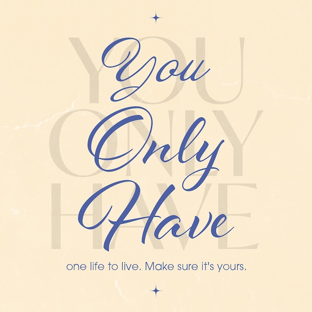 PSD Daily Motivational Quotes Calligraphy Design per i social media e il modello di post di Instagram