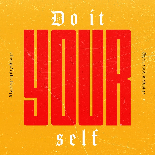 PSD Daily Motivational Quotes Diseño de tipografía para redes sociales y plantilla de publicaciones de Instagram