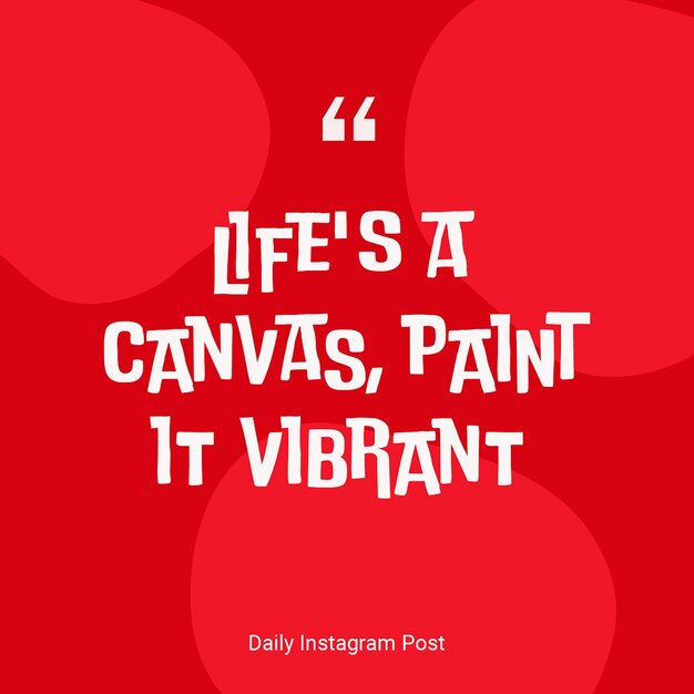 PSD psd daily motivational quotes diseño de tipografía para redes sociales y plantilla de publicaciones de instagram