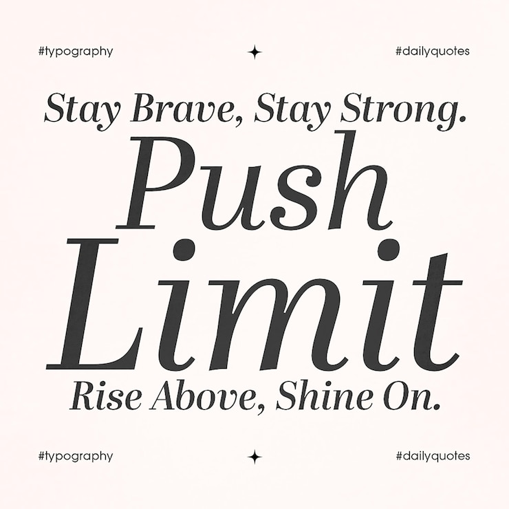 PSD psd daily motivational quotes diseño de tipografía para redes sociales y plantilla de publicaciones de instagram