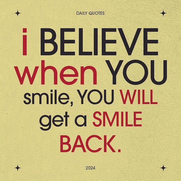PSD Daily Motivational Quotes Typographie Design für soziale Medien und Instagram Post Vorlage