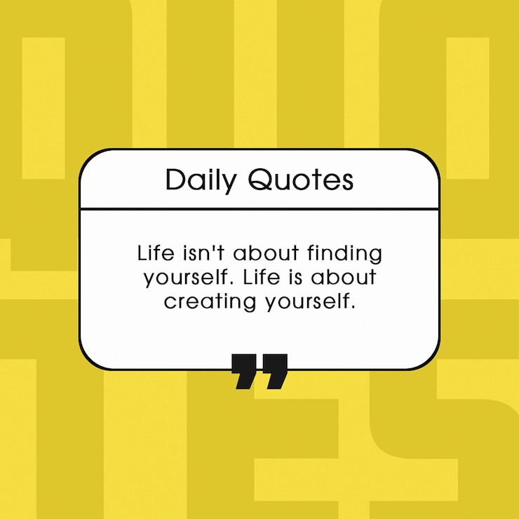 PSD psd daily qoutes auf gelbem hintergrund instagram-post-vorlage