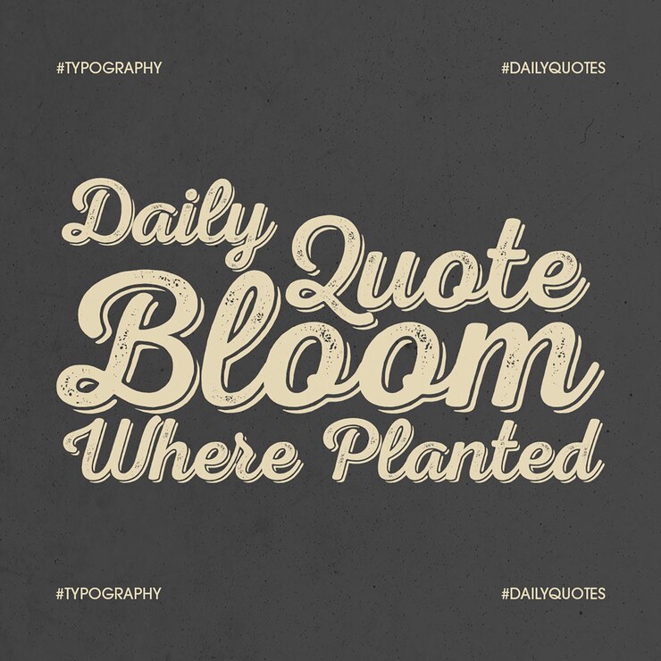 PSD psd daily qoutes tipografía plantilla de publicaciones de instagram