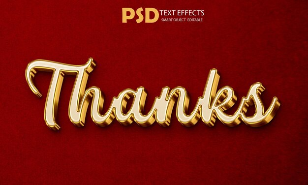 PSD Dank für den Text-Stil-Effekt