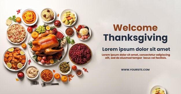 PSD psd danksagung banner poster essen kürbis herbst