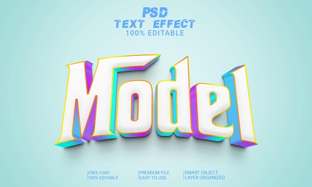 Psd-datei mit 3d-texteffekt