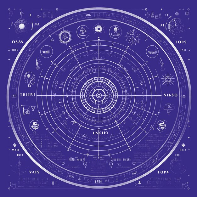 PSD psd de astrologia medieval quadro apresentando signos do zodíaco celestial b t-shirt arte da tatuagem contorno tinta