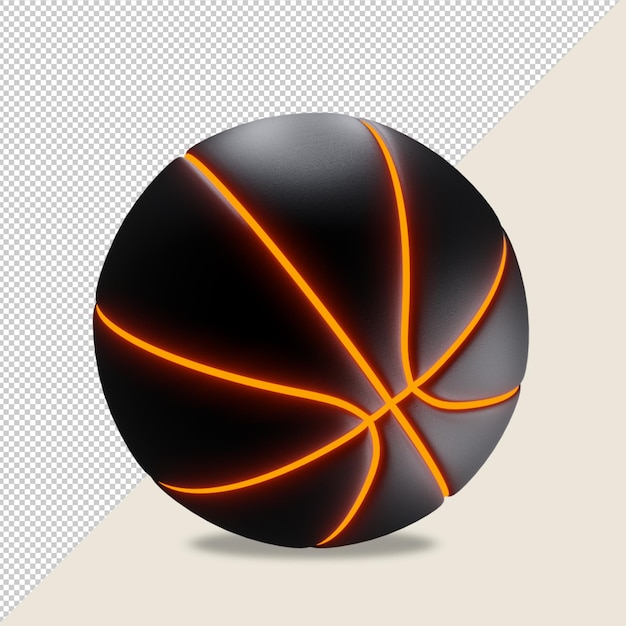 Psd de basquete preto realista 3D