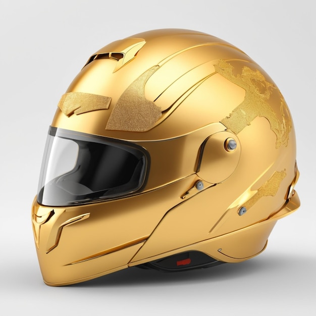 PSD psd de capacete dourado em fundo branco