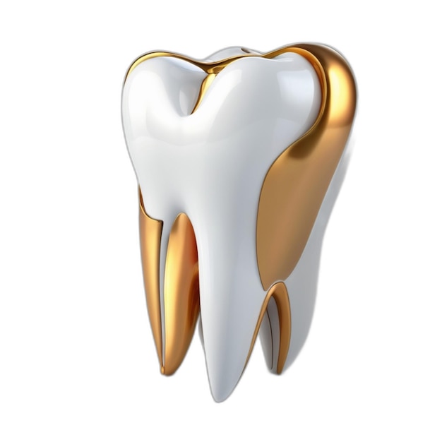 PSD psd de dente saudável em fundo branco