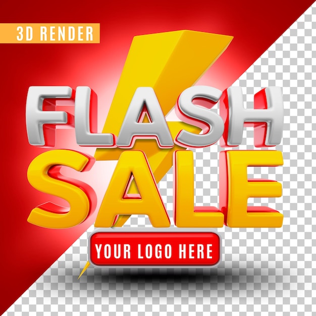 Psd de design de modelo de banner de venda em flash