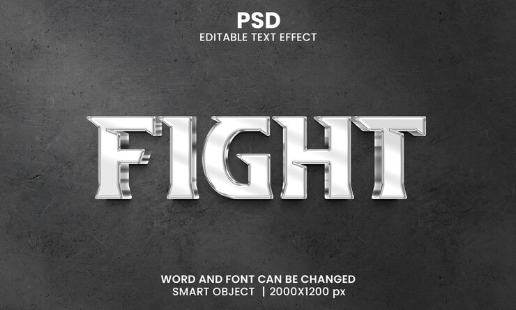 PSD de efeitos de texto 3D editáveis