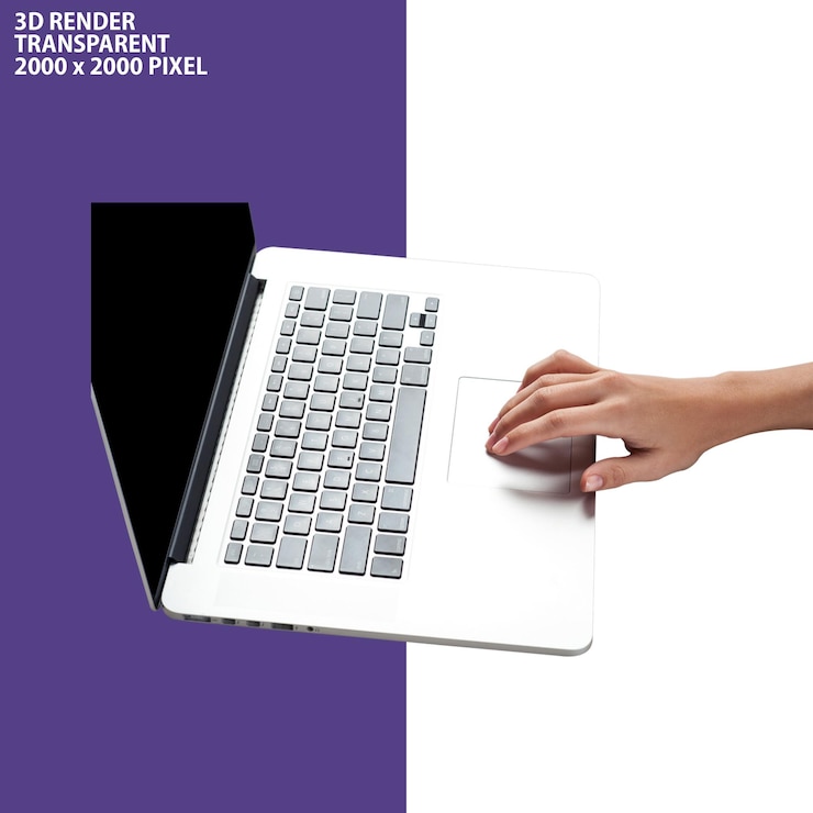 PSD psd de homem usando laptop ou laptop com moblies