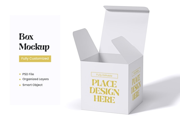 PSD de maquete de caixa premium