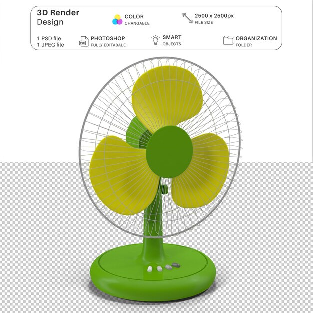 PSD de Modelagem 3D de Ventilador Permanente