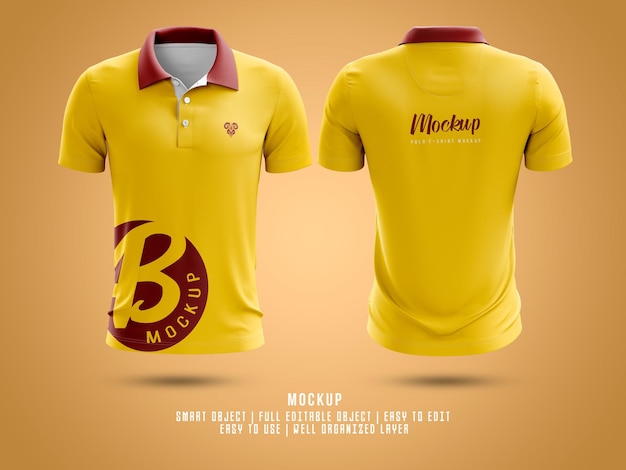 Psd de modelo de camiseta polo design