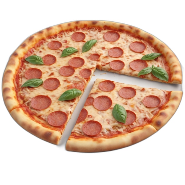 PSD psd de pizza em fundo branco