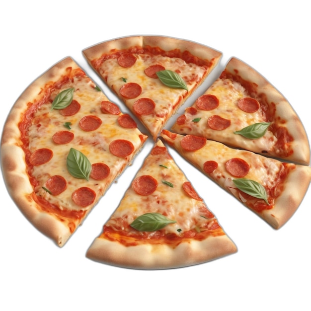PSD de pizza em fundo branco