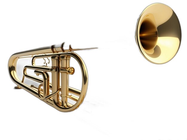 PSD psd de trombone em fundo branco