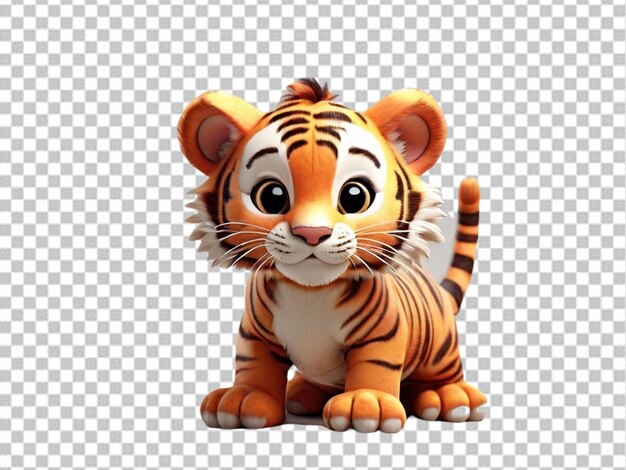 PSD psd de um bebê de desenho animado 3d tiger