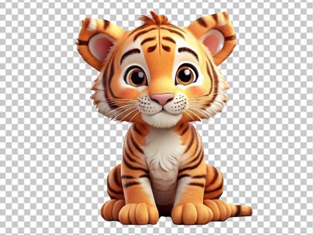 PSD psd de um bebê de desenho animado 3d tiger