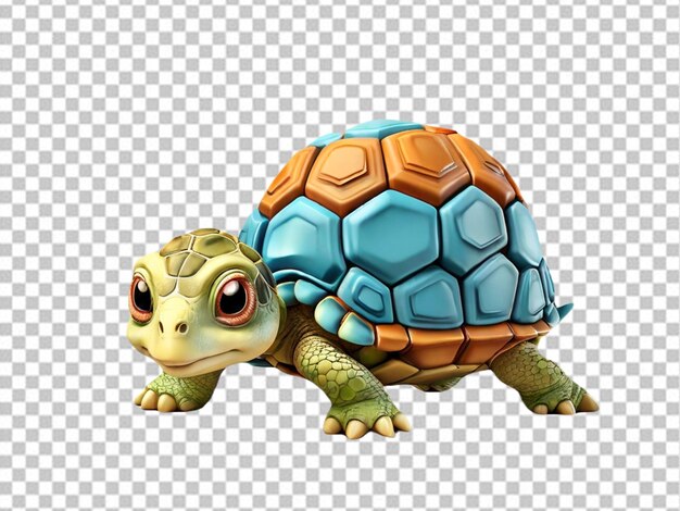 PSD psd de um bebê de desenho animado 3d tortoise