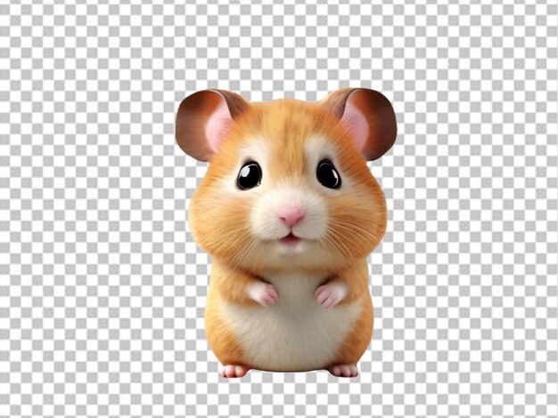 PSD psd de um bebé hamster de desenho animado em 3d