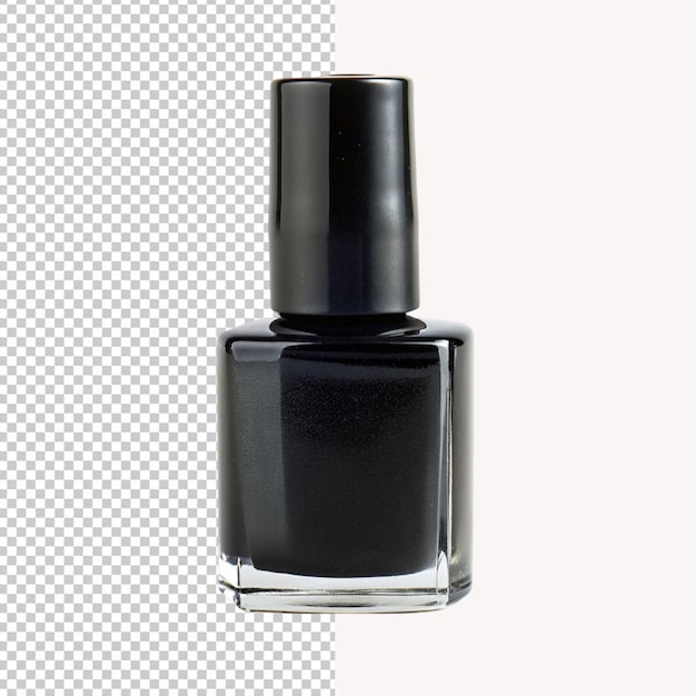 PSD psd de um esmalte de unhas preto sobre fundo transparente