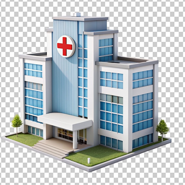 PSD psd de um hospital em fundo transparente