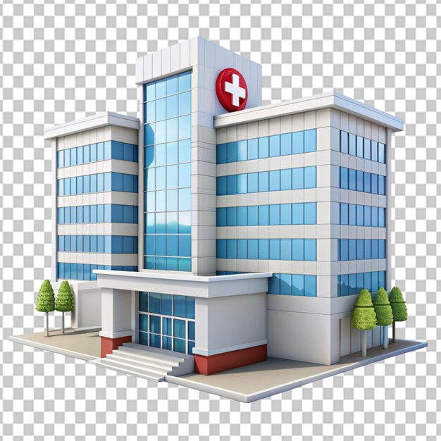 PSD psd de um hospital em fundo transparente