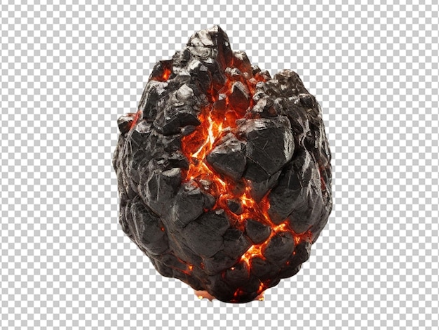 PSD psd de um incêndio de meteorito em fundo transparente