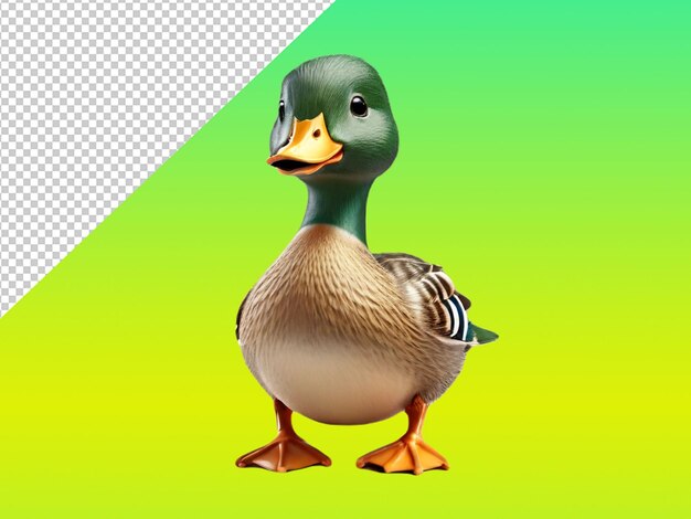 PSD psd de um mallard em fundo transparente